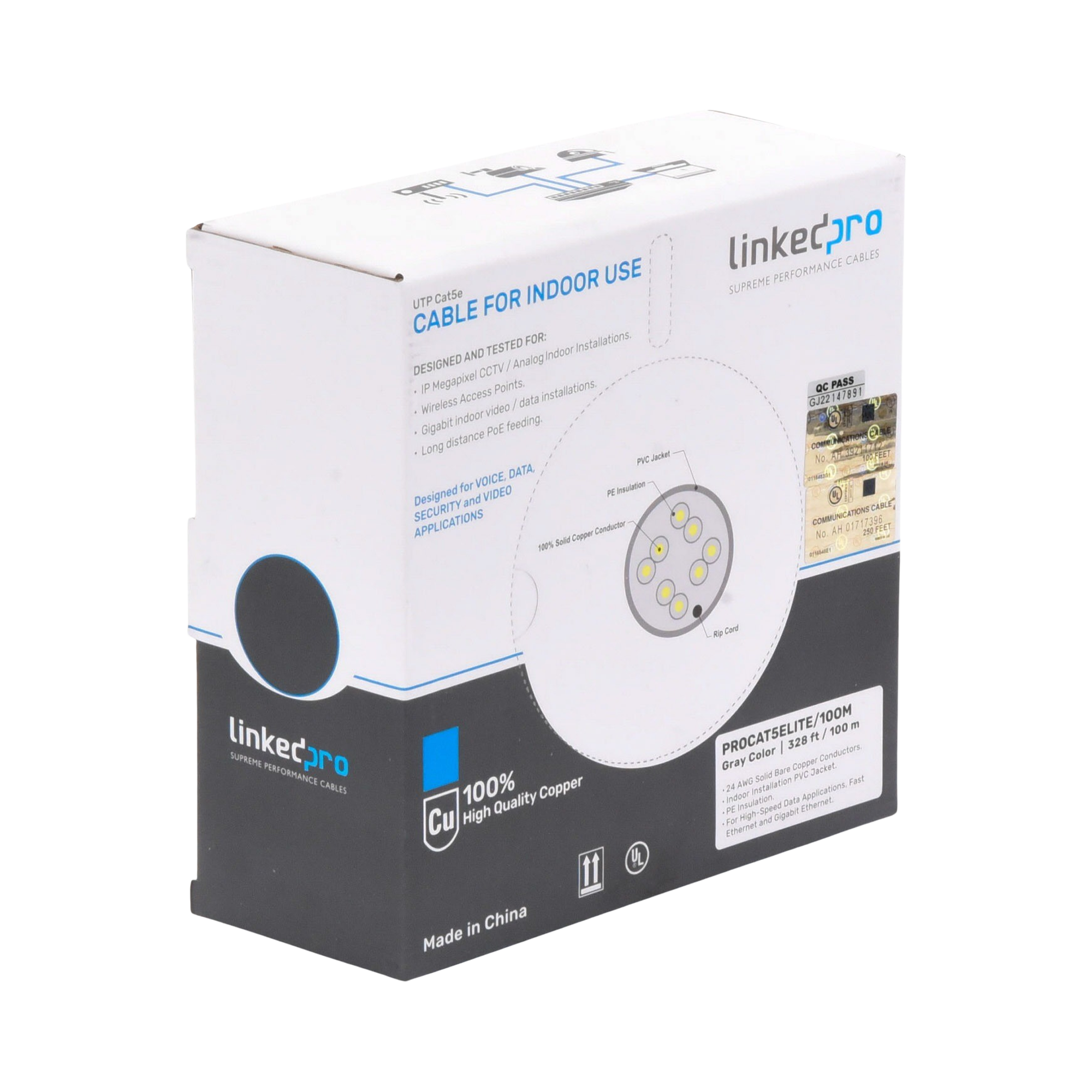LINKEDPRO BY EPCOM Cables y Conectores PRO-CAT-5E-LITE/100M