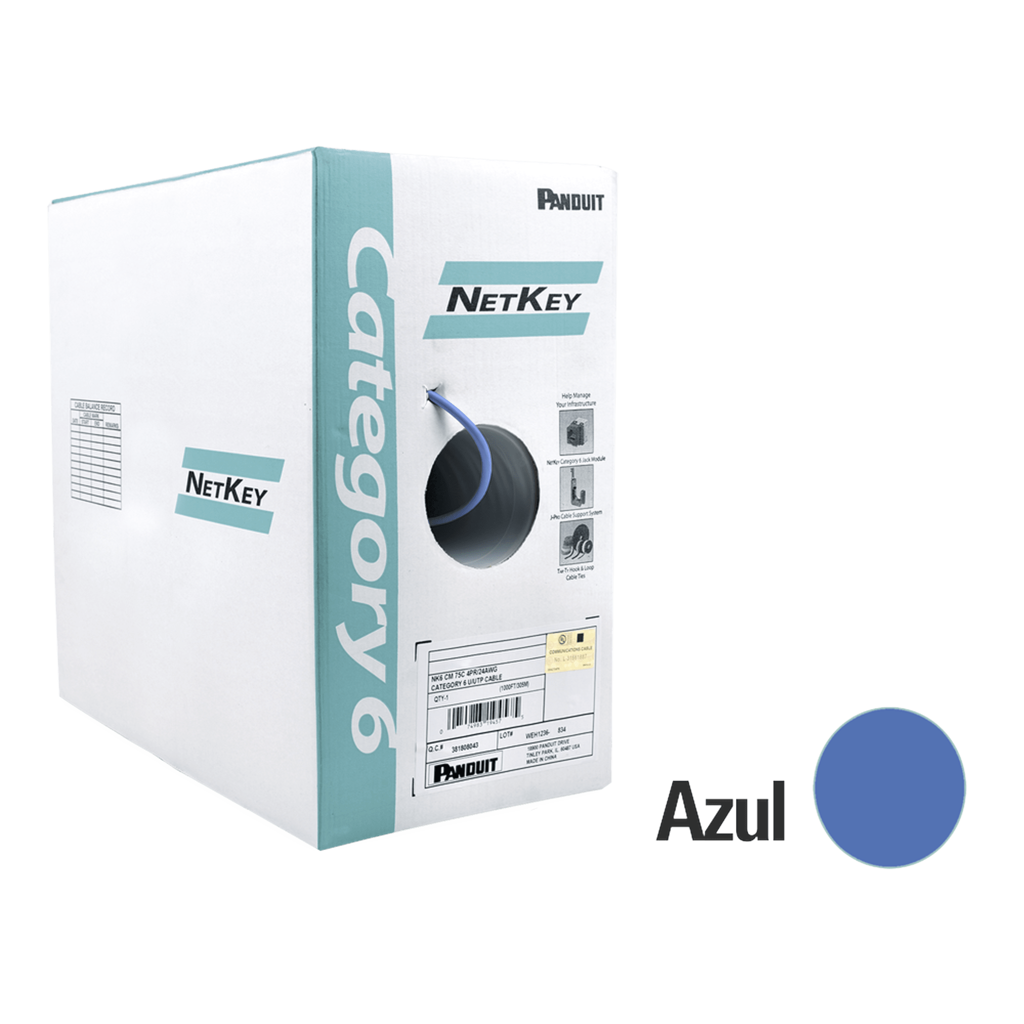 PANDUIT Cables y Conectores NUR6C04BU-M